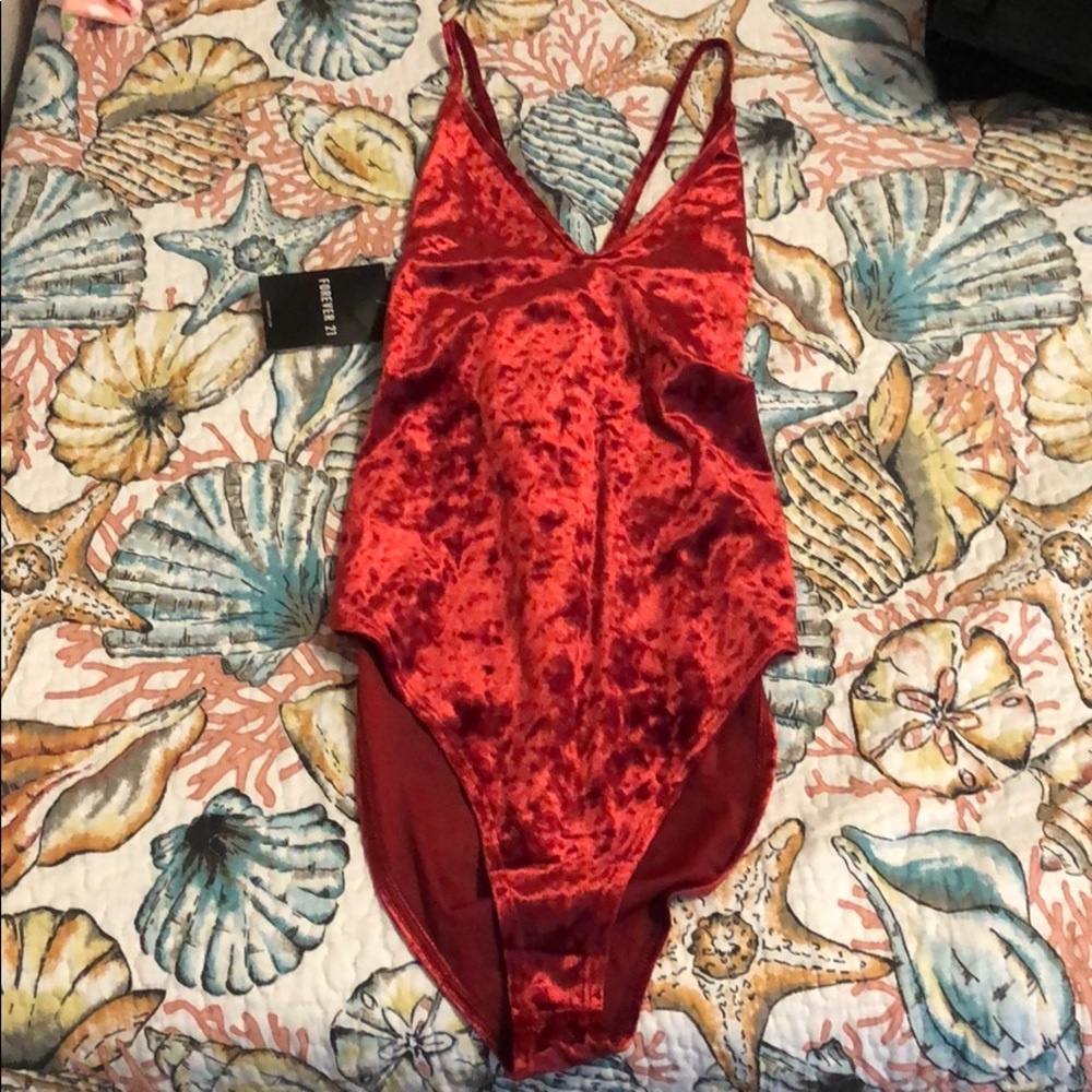 Red velvet bodysuit